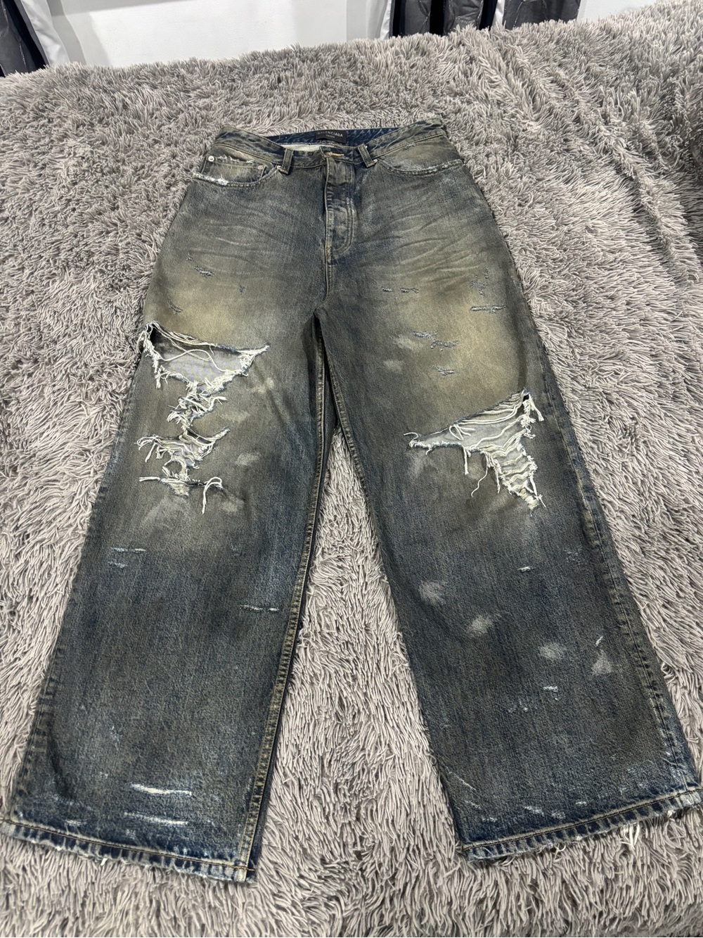 Balenciaga 23SS Baggy Mud Jeans